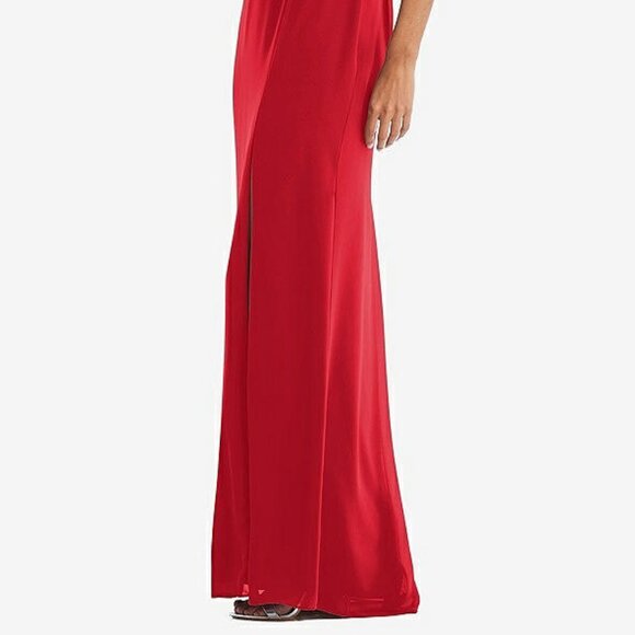 After Six 1550...Scoop Neck Open-Back Trumpet Gown in Parisian Red...Size 10 - Picture 6 of 9